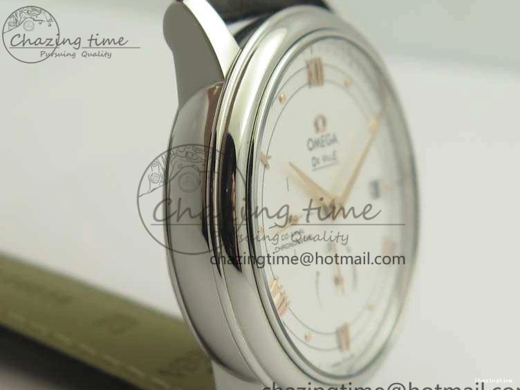 0428 De Ville Prestige Real Power Reserve SS TW 1:1 Best Edition White Dial RG Markers On Leather Strap A Thermal 8089